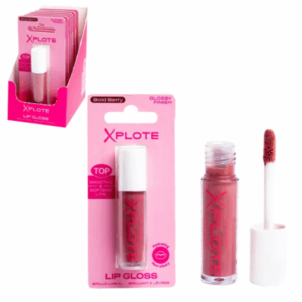 Gloss de buze XPLOTE «Bold Berry» Lansează-te în lumea culorilor intense cu XPLOTE „Bold Berry” — o nuanță îndrăzneață de fructe de pădure care oferă buzelor un luciu vibrant, intens și o senzație de îngrijire profundă. Formula sa delicată și confortabilă nu este lipicioasă, hidratează și conferă un aspect elegant — perfect atât pentru zilele obișnuite, cât și pentru un look de seară rafinat.Avantaje: 	Textură ușoară și luciu intens 	Nuanță naturală 	Hidratare și protecție pentru buze 	Aplicator practic pentru o aplicare precisă 	Volum: 2,5 ml Opriți utilizarea dacă apar iritații.