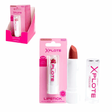 Ruj de buze XPLOTE «Mocha Nude» Adaugă o notă de rafinament machiajului tău cu rujul cremos Xplote în nuanța Mocha Nude – un maro delicat și sofisticat, perfect pentru orice moment al zilei. Datorită pigmentației intense și texturii cremoase, se aplică ușor, hidratează buzele și oferă un rezultat de durată fără disconfort.Beneficii: 	Nuanță maro nude versatilă și elegantă 	Textură cremoasă și hidratantă 	Culoare intensă dintr-o singură aplicare 	Rezistență îndelungată fără a usca buzele 	Ideal pentru un look discret sau rafinat