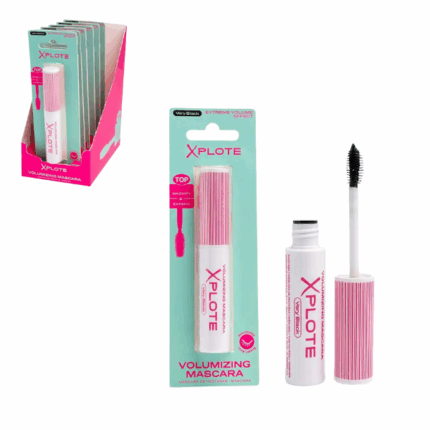 Mascara pentru volum XPLOTE Mascara pentru volum Xplote este aliatul tău perfect dacă îți dorești gene incredibil de voluminoase, bine definite și cu un efect spectaculos. Cu o formulă inovatoare și o perie de precizie, această mascara îngroașă și accentuează fiecare geană, oferind un aspect profund și captivant.Caracteristici remarcabile: 	Formulă pentru volum intens – adaugă densitate fără să încarce genele, pentru un efect vizibil de la prima aplicare. 	Perie de precizie – concepută pentru a acoperi fiecare geană de la rădăcină până la vârf, asigurând separare perfectă. 	Culoare neagră intensă – pigmenți profunzi care accentuează privirea. 	Textură ușoară și stratificabilă – permite aplicarea în mai multe straturi fără cocoloașe sau aspect greoi. 	Rezistență îndelungată – păstrează volumul și intensitatea pe tot parcursul zilei.Avantaje esențiale: 	Volum vizibil încă de la prima utilizare. 	Fără cocoloașe sau urme — pentru un aspect elegant și curat. 	Durabilă și intensă pe tot parcursul zilei. 	Se îndepărtează ușor, fără a afecta sănătatea genelor. Opriți utilizarea dacă apar iritații.