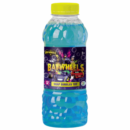 Sticlă cu soluție de săpun «Batwheels», 450 ml Scufundă-te într-o lume a distracției cu baloanele de săpun Batwheels!Copiii pur și simplu adoră să se joace cu aceste bule, care le aduc o distracție și o bucurie incredibile.Lăsați-i pe cei mici să se cufunde în lumea minunată a jocului cu baloanele noastre de săpun și vedeți-i cum se distrează și zâmbesc