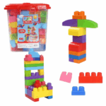 Set de construcție Găleată cu blocuri strălucitoare «Play Blox», 83 piese Încurajați creativitatea copilului cu setul de construcție Play Blox! Acest set conține 83 de blocuri colorate în diverse forme, perfecte pentru jocuri imaginative și dezvoltarea abilităților timpurii.Caracteristici: 	83 de blocuri colorate – forme variate pentru construcții creative 	Găleată reutilizabilă – ideală pentru depozitare și transport 	Materiale sigure și durabile – netoxice, potrivite pentru copii de la 1 an 	Beneficii educaționale – dezvoltă motricitatea fină, gândirea logică și coordonarea mână-ochi