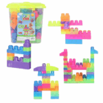 Set de construcție Găleată cu blocuri neon «Play Blox», 83 piese Încurajați creativitatea copilului cu setul de construcție Play Blox! Acest set conține 83 de blocuri colorate în diverse forme, perfecte pentru jocuri imaginative și dezvoltarea abilităților timpurii.Caracteristici: 	83 de blocuri colorate – forme variate pentru construcții creative 	Găleată reutilizabilă – ideală pentru depozitare și transport 	Materiale sigure și durabile – netoxice, potrivite pentru copii de la 1 an 	Beneficii educaționale – dezvoltă motricitatea fină, gândirea logică și coordonarea mână-ochi