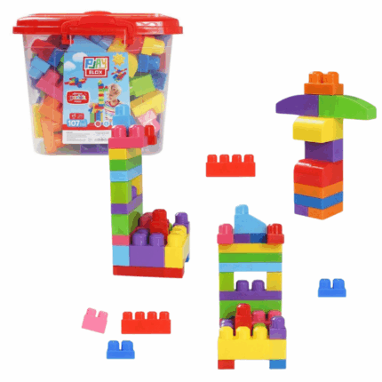 Конструктор Ведёрко с блестящими блоками «Play Blox», 107 элем. Подарите вашему ребёнку мир творчества с набором строительных блоков Play Blox! В ведёрке вы найдёте 107 ярких блоков разных форм, которые вдохновляют на фантазию и способствуют раннему развитию.Особенности: 	107 цветных блоков – разнообразные формы для бесконечных творческих построек 	Многоразовое ведёрко – удобно хранить и переносить 	Безопасные и прочные материалы – не содержат токсинов, подходят детям от 1 года 	Развивает важные навыки – мелкую моторику, логическое мышление и координацию рук и глаз