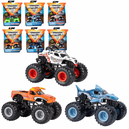 Mașinuță monster truck «Monster Jam» 1:64, în as. Faceți cunoștință cu camioane Monster Jam la scară 1:64, oficiale, turnate din aluminiu cu cele mai mici detalii.Aceste camioane, pline de detalii interesante și graficele fascinante pe caroserie, circulă pe anvelopele BTK adevărate, au jante cromate și un șasiu real. O asemănare extremă cu prototipurile lor puternice.Mai mult, la volanele lor stau șoferii, iar în set vei găsi o brățară suplimentară pentru șofer!Aceste camioane nemaipomenite, la scară 1:64, arată la fel ca mașinile reale, sunt doar mai mici. Acum colectarea lor este și mai ușoară cu un poster de colecție special!Începeți să vă construiți chiar de astăzi propria colecție Monster Jam!