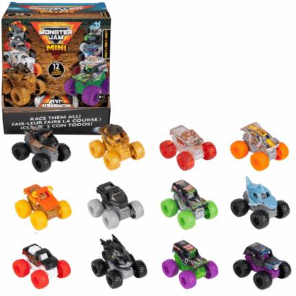 Mini monster truck „Monster Jam” 1:87, în as. Intră în ritmul nebunesc Monster Jam cu un mini monster truck la scară 1:87! Deși este mic, acest camion este o explozie de acțiune și detalii: 	Detalii realiste: caroserie turnată, grafică colorată, design autentic Monster Jam 	Packaging surpriză: nu știi ce model ai primit – ai șansa la ediții unice aurii sau translucide 	Joacă palpitantă: scalează obstacole, lovește și coliziunează – acțiune în miniatură, dar intensă 	Pentru colecționari: colecționează modele precum Grave Digger, Max‑D, Megalodon, El Toro Loco și altele (pentru colecție separată) 	Recomandat +3 ani: ideal pentru copii care adoră cursele Monster Jam, dar atrage și pasionații de miniaturi realisteAdaugă o doză de adrenalină în camera copilului tău sau în colecția ta – model mic, impact mare!