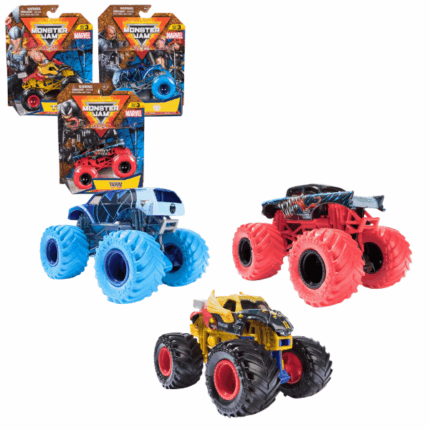 Монстр-трак Marvel «Monster Jam» 1:64, в асс. Погрузитесь в динамичный мир, где ревут Monster Jam и взлетают супергерои Marvel.Серия монстр-траков Marvel "Monster Jam" в масштабе 1:64 — это не просто коллекция, а дань уважения вселенной Marvel. Эти монстр-траки, украшенные символами и цветами таких героев, как Тор, Веном, Железный Человек, Чёрная Пантера и Человек-паук, привносят в дом дух суперсил и захватывающих трюков со стадиона.С настоящими шинами BKT и корпусом с тематикой героя, эти машины передают веселье событий Monster Jam и суть супергероев, которых они представляют. Коллекция супергероев позволяет детям воссоздавать потрясающие прыжки и трюки, приближая зрелище Monster Jam прямо домой.Эти игрушки созданы как для игры, так и для коллекционирования, стимулируя воображение и позволяя рассказывать истории с каждым вращением колёс. Идеальны для юных фанатов, монстр-траки Marvel Monster Jam вдохновляют на творчество, героизм и приключения, давая детям возможность создавать свои собственные истории о смелости и стойкости.Заводи моторы и готовься к эпическому игровому времени, где герои встречаются с лошадиными силами, а действие Monster Jam никогда не заканчивается!