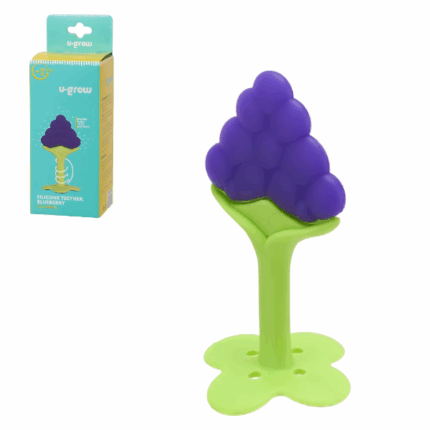 Jucărie pentru Dințiție — Mură Jucăria pentru dințiție Mura de la U-Grow este creată special pentru a oferi confort și siguranță bebelușului tău în perioada de creștere a dinților. Fabricată din silicon 100% sigur, această jucărie nu conține BPA sau toxine, asigurând astfel cea mai bună protecție pentru micuțul tău. Poate fi utilizată în siguranță în mașina de spălat vase și congelator, ceea ce o face extrem de practică pentru părinți.Această jucărie este ideală pentru ameliorarea durerilor de dinți ale bebelușilor. Datorită designului său, jucăria masează ușor gingiile, stimulând creșterea dinților și oferind alinare în momentele de disconfort.Cu un design atractiv și prietenos, jucăria pentru dințiție Mura va deveni rapid preferata bebelușului tău.Caracteristici principale: 	Fabricată din silicon 100% sigur, fără BPA și toxine 	Poate fi utilizată în mașina de spălat vase și congelator 	Masează ușor gingiile și stimulează creșterea dinților 	Design atractiv, perfect pentru bebeluși