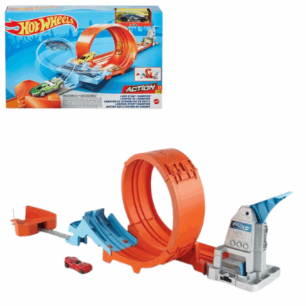 Hot Wheels Трек «Чемпион трюков в петле» "Чемпион трюков в петле" Hot Wheels - это крутой набор для гонок и трюков. Он содержит двойную пусковую установку, двойной трек-петлю, двойной трамплин и место для приземления. Дети будут экспериментировать с силой и техникой удара, запуская машинки Hot Wheels через петлю в точку приземления. Можно играть одной машинкой или несколькими одновременно (продаются отдельно). Пускатель также может направлять машинки горизонтально в петлю, по которой они будут мчаться до конца.Набор, в который входит одна машинка Hot Wheels в масштабе 1:64, станет отличным подарком для детей от 4 до 6 лет. Цвета и внешний вид могут отличаться.