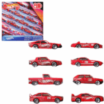 Hot Wheels Юбилейный набор «Silver Series», 8 машинок 1:64 Отпразднуйте 80-летие компании Mattel с эксклюзивным набором Hot Wheels «Silver Series» из 8 коллекционных машинок и грузовиков в масштабе 1:64.Каждая модель имеет уникальный юбилейный дизайн, а две машинки выполнены полностью из цинка для особой ценности среди коллекционеров. Премиальная упаковка с праздничным оформлением идеально подходит для хранения или эффектной демонстрации. В набор входят: 1983 Chevy Silverado 1982 Toyota Supra 1987 Buick Regal GNX BMW E36 M3 Race Dodge Viper RT10 1989 Porsche 944 Turbo Nissan Skyline GT-R (R32) Volkswagen Golf Mk2Особенности: 8 классических машинок с эксклюзивным дизайном к 80-летию Mattel Специальная коллекционная упаковка Масштаб 1:64 Подходит для игры и коллекционирования