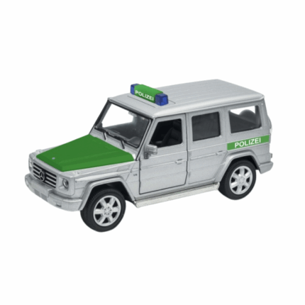 WELLY 1:32 Metal SUV Погрузитесь в мир реалистичных миниатюр с коллекционной моделью внедорожника от Welly в масштабе 1:32. Эта модель сочетает в себе высокую детализацию и прочную металлическую конструкцию, обеспечивая как эстетическое удовольствие, так и долговечность. Инерционный механизм позволяет модели двигаться вперёд после лёгкого нажатия, добавляя динамику в игру.39889GP — MERCEDES-BENZ G-CLASS (SILVER)Особенности: Масштаб 1:32 Металлический корпус с пластиковыми деталями Инерционный механизм движения Высокая детализация интерьера и экстерьера Подходит для детей от 3 летИдеальный выбор для коллекционеров и юных автолюбителей!